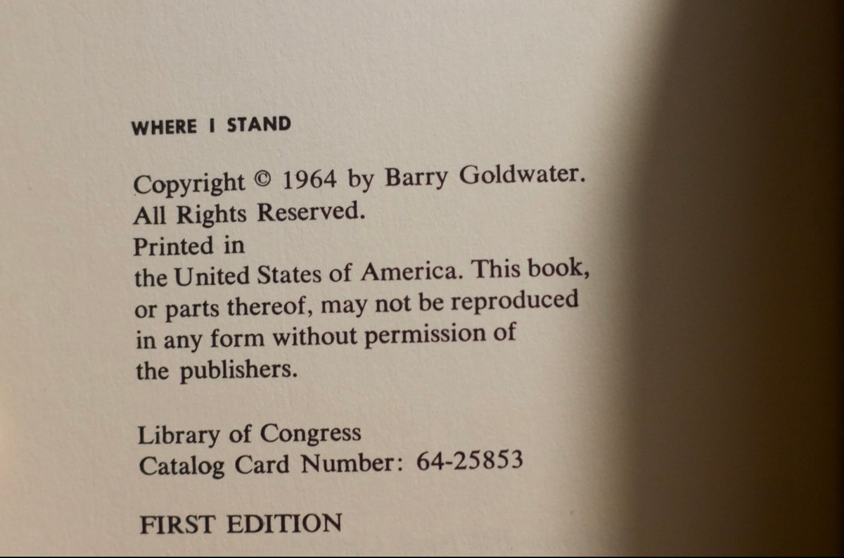 Where I stand by Barry Goldwater